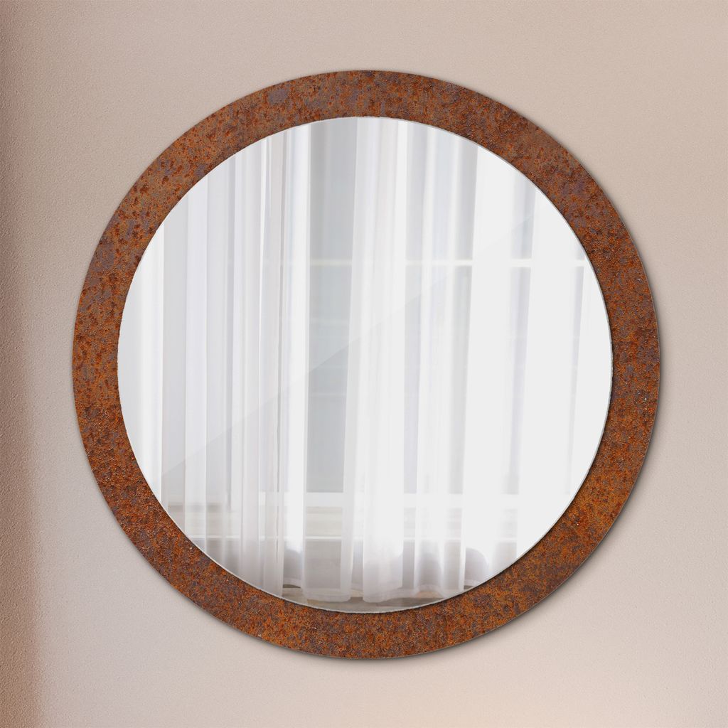 Spiegel - Mirror zum Wandspiegel Schlafzimmer – Schminkspiegel- verrostet Metall- Ø90cm