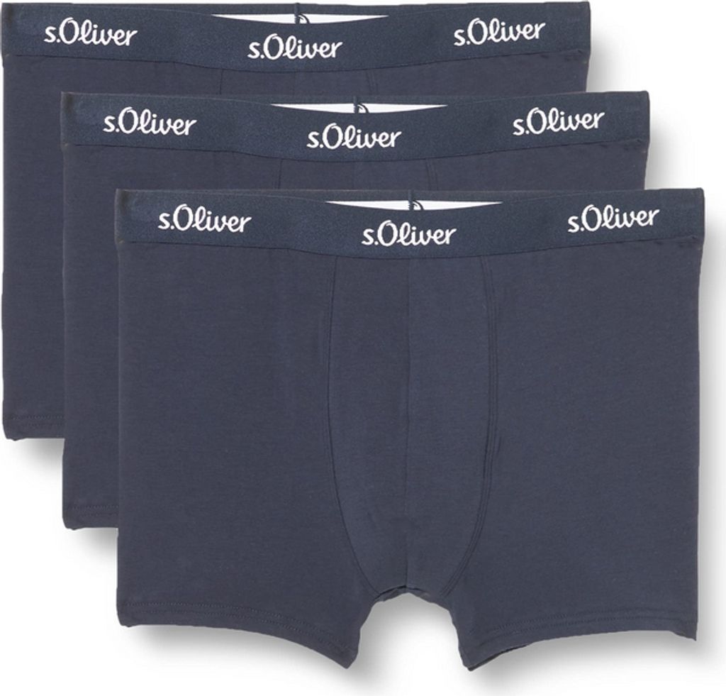 s.Oliver 3er Pack Basic Retro Short / Pant Hipster aus elastischem Jersey, Hoher Tragekomfort, Bund mit Logo-Schriftzug