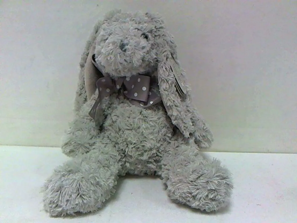Lapin gris Caramen 28cm : La peluche sécurisante pour calmer bébé