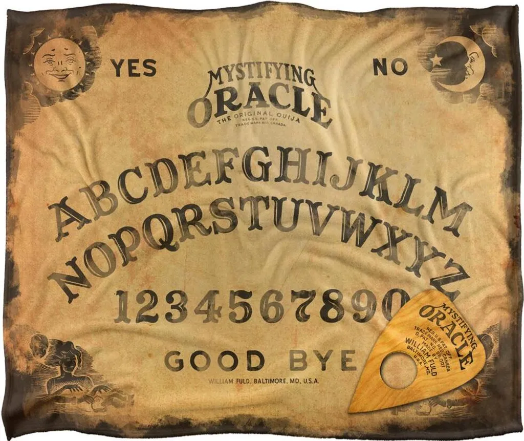 Couverture Ouija Hasbro Vintage TV19185 en Tissu Polaire Multicolore