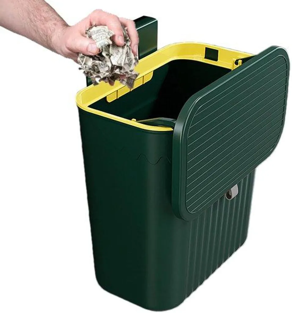 Poubelle murale pour épluchures, bac compost cuisine gain de place 9L