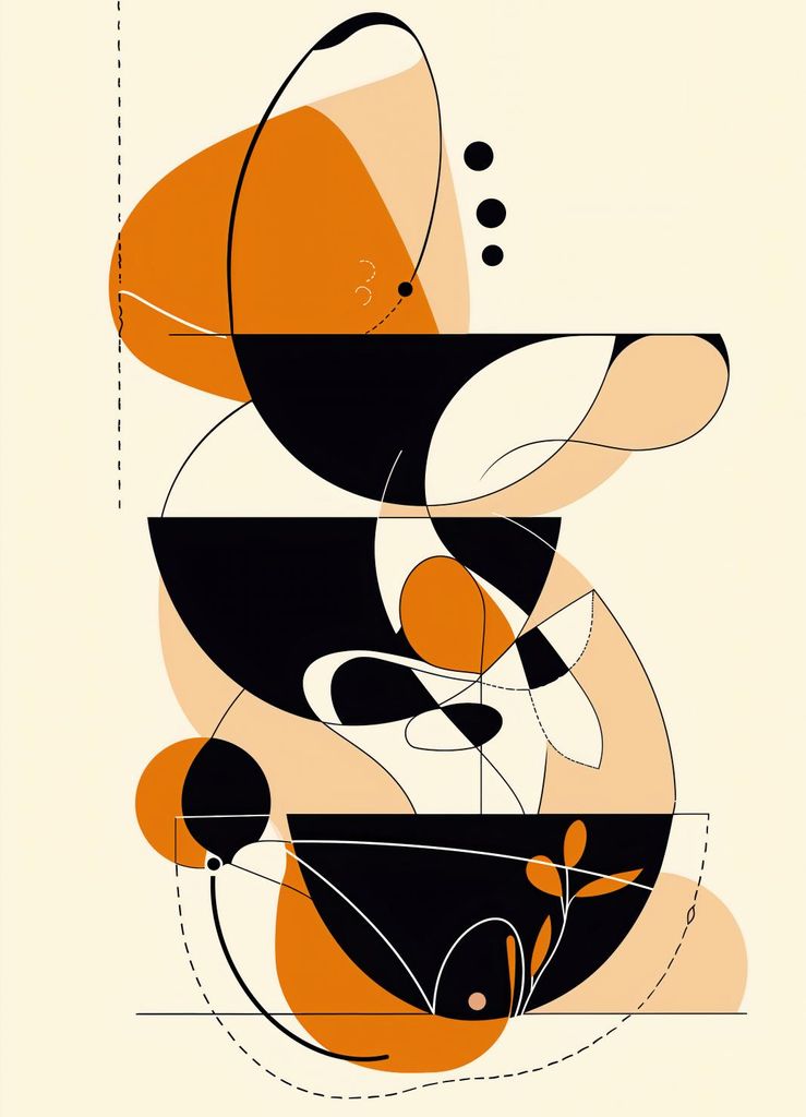 Plakat 20,5x28,4cm Tanzende Kreise