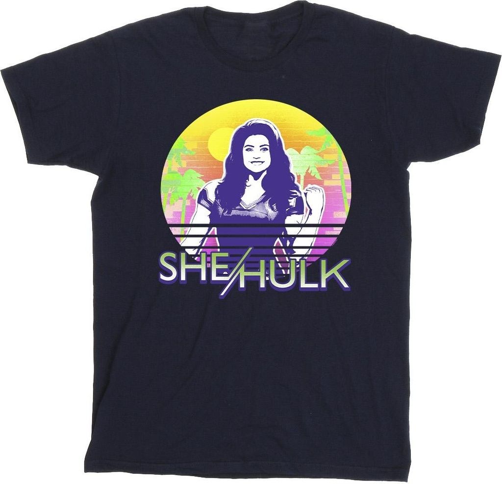Marvel - "She-Hulk: Attorney At Law Sunset Smile" T-Shirt für Herren BI45247 (XL) (Marineblau)
