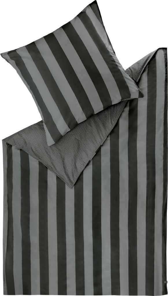 SCHÖNER WOHNEN Bettwäsche Panel-B Farbe anthrazit Größe 135x200+80x80