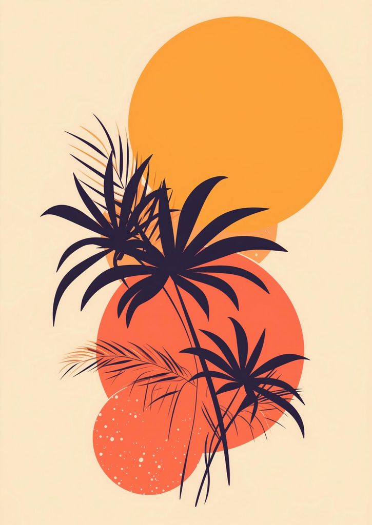 Plakat 29,7x42cm Tropischer Sonnenuntergang