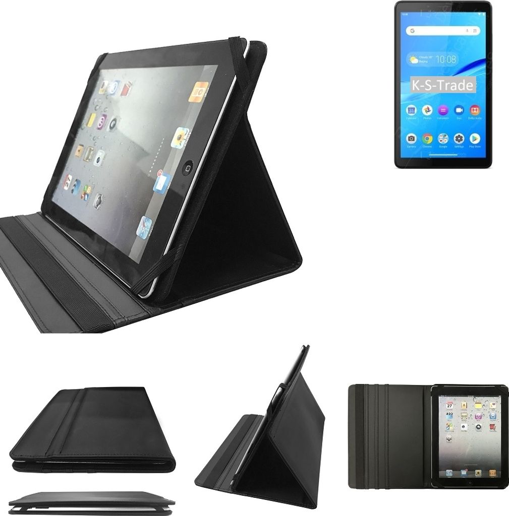 High quality kompatibel mit Lenovo Tab M7 Wi-Fi Schutz Hülle Business Case Tablet Schutzhülle Flip Cover Ultra Slim Bookstyle Tasche schwarz.