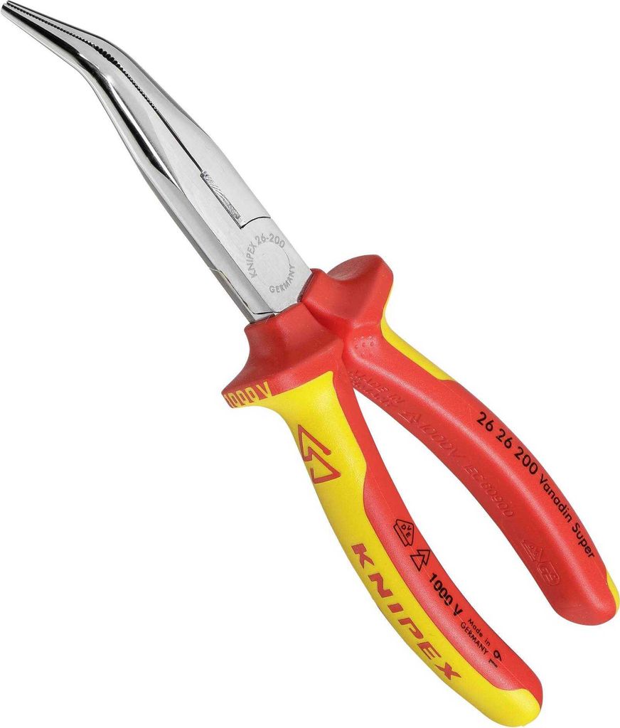 KNIPEX Pinza a becchi tondi con tagliente cromato 200 mm Immagine del prodotto 