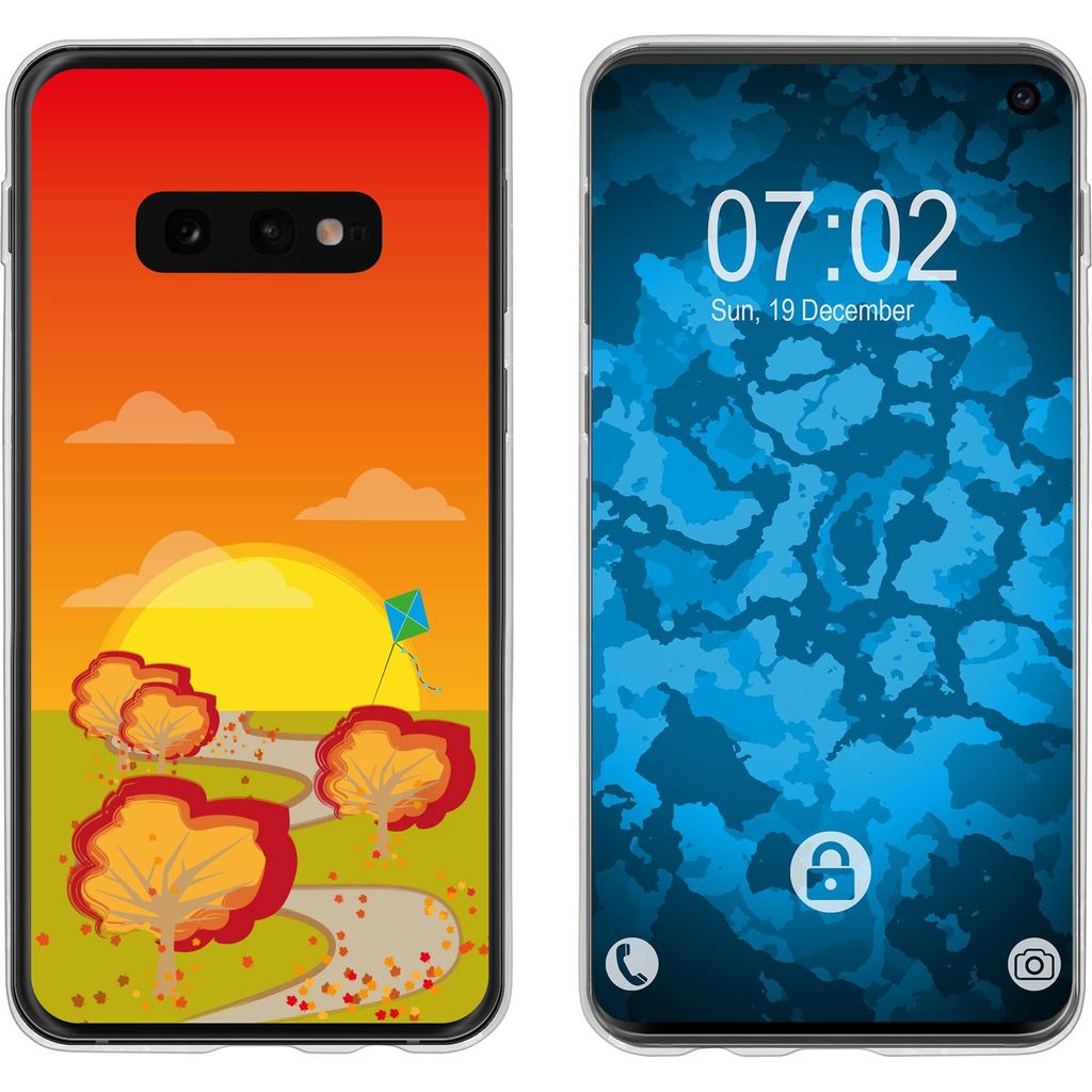 PhoneNatic Case kompatibel mit Samsung Galaxy S10e Silikon-Hülle Herbst Drache/Kite M2