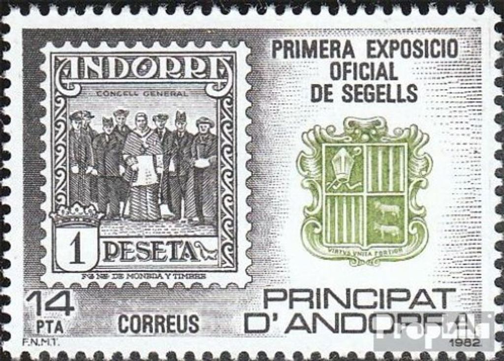Briefmarken Andorra - Spanische Post 1982 Mi 159 (kompl.Ausg.) postfrisch Briefmarkenausstellung