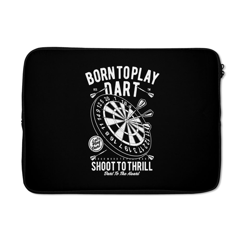 MuchoWow Laptop Hülle 14 ZollMancave - Dartscheibe - Darts - Vintage Laptoptasche - Laptoptasche - Stoßsicher - Schutzhaube