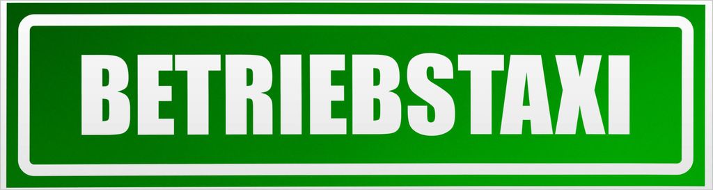 Betriebstaxi invertiert Magnetschild Schild magnetisch - 60cm Grün - reflektierend - Magnetfolie für Auto PKW Kfz