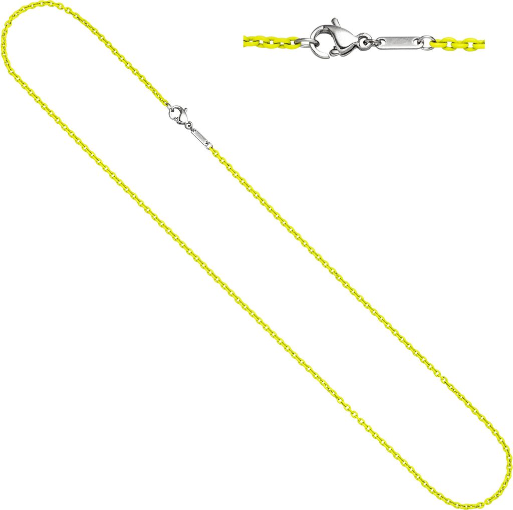 JOBO Rundankerkette Edelstahl gelb lackiert 42 cm Kette Produktbild 