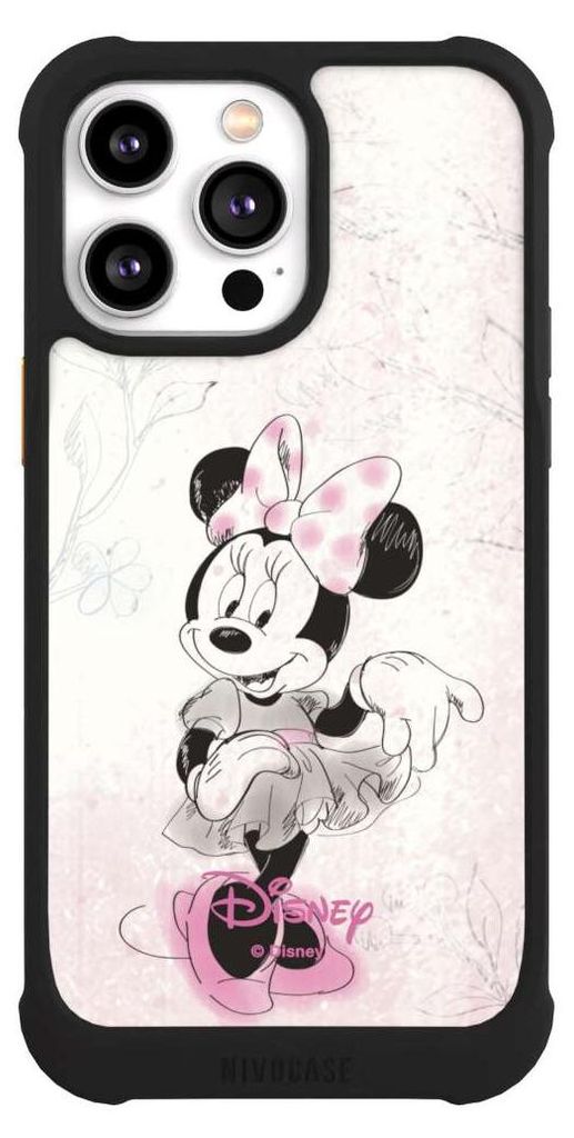 NIVOCASE Hülle für Apple iPhone 14 Pro Max Stoßfeste Handyhülle NIVOmax Case Schwarz Disney Minnie Mouse Vintage