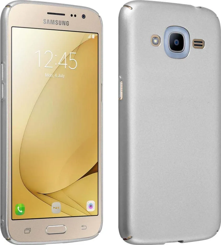 Cadorabo Hard Cover Samsung J2 2016 Argento - Custodia Design Metallo