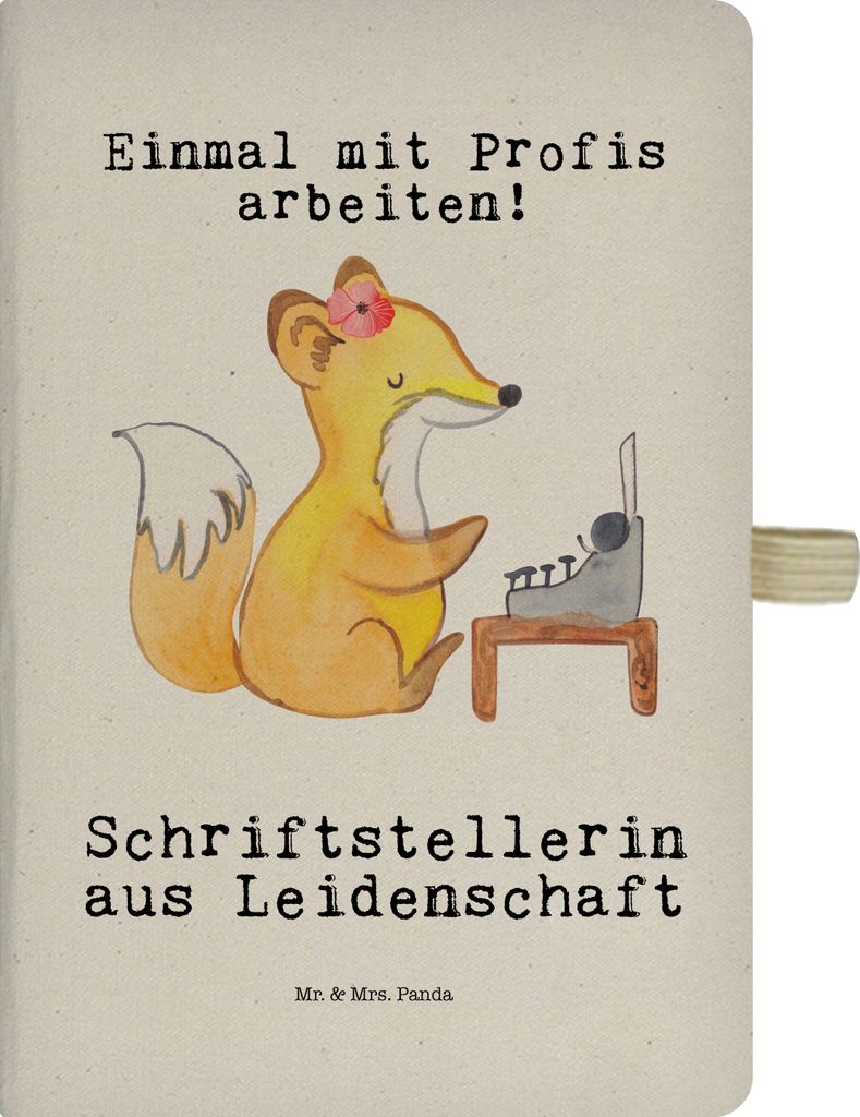 Mr. & Mrs. Panda notizbuch a4 Schriftstellerin Leidenschaft - Transparent - Geschenk, Spruch, Kladde, Lustig, Beruf, Witzig, Buchladen, Skizzenbuch...
