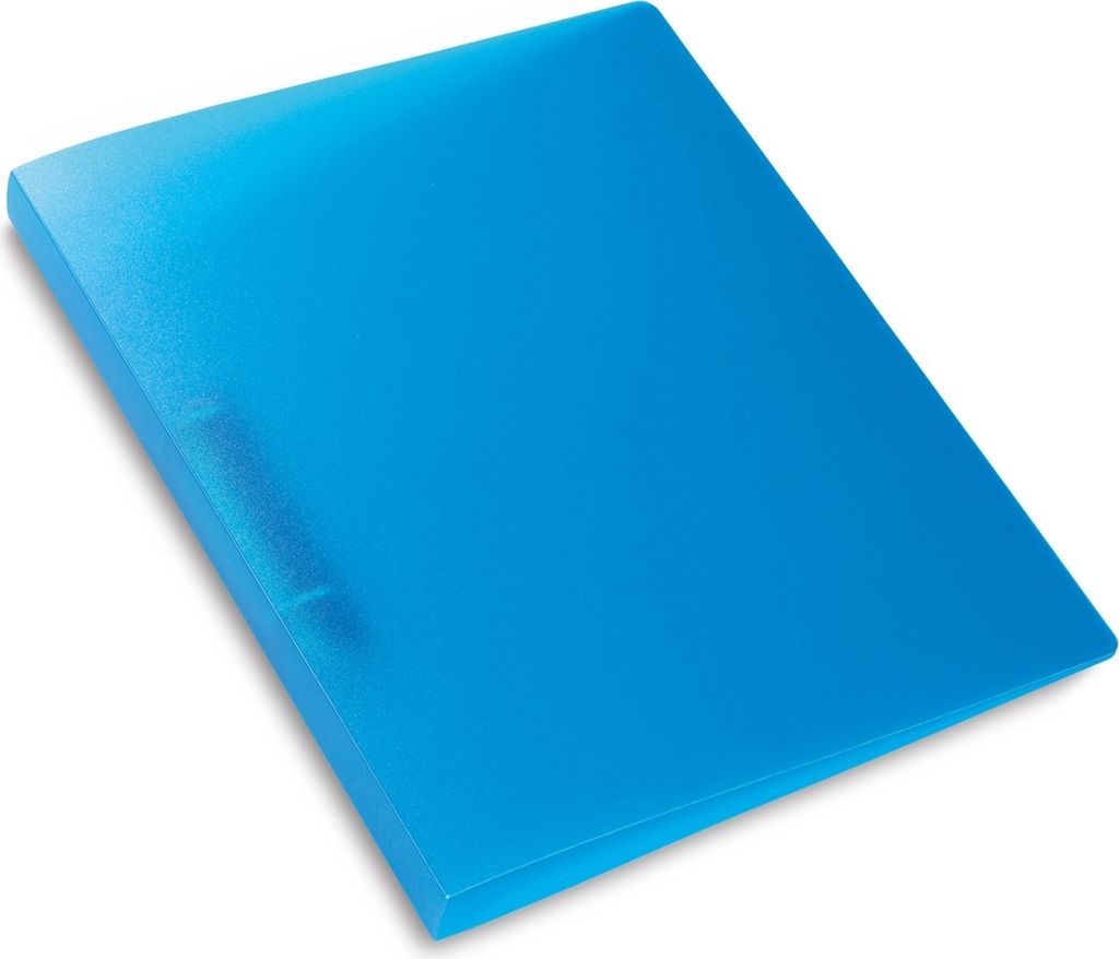 Ringbuch A4 2 Ringe 25mm transluzent hellblau Packung mit 3 Stück