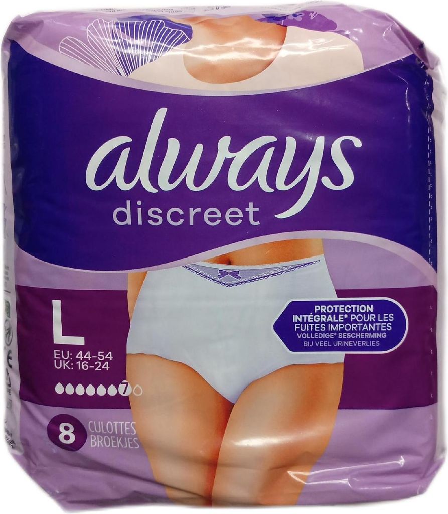 Culottes d'incontinence Always Discreet Plus pour femmes, Image du produit 