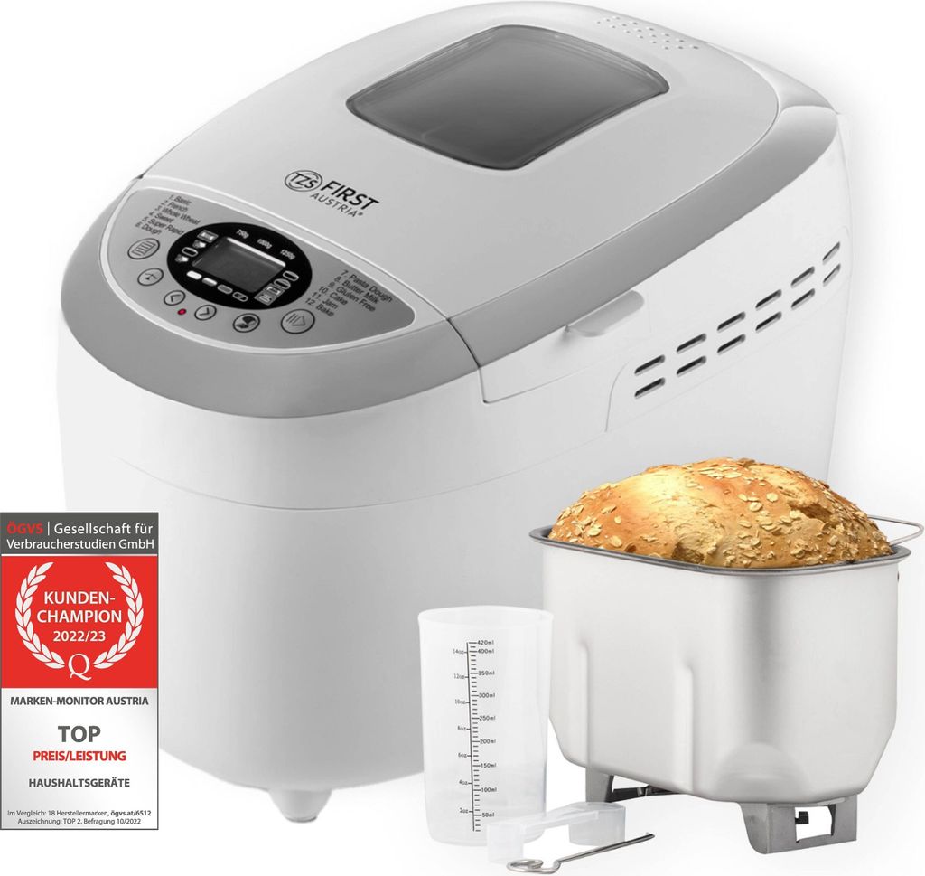 TZS First Austria Brotbackautomat, 900g oder 1250g Brot, Produktbild