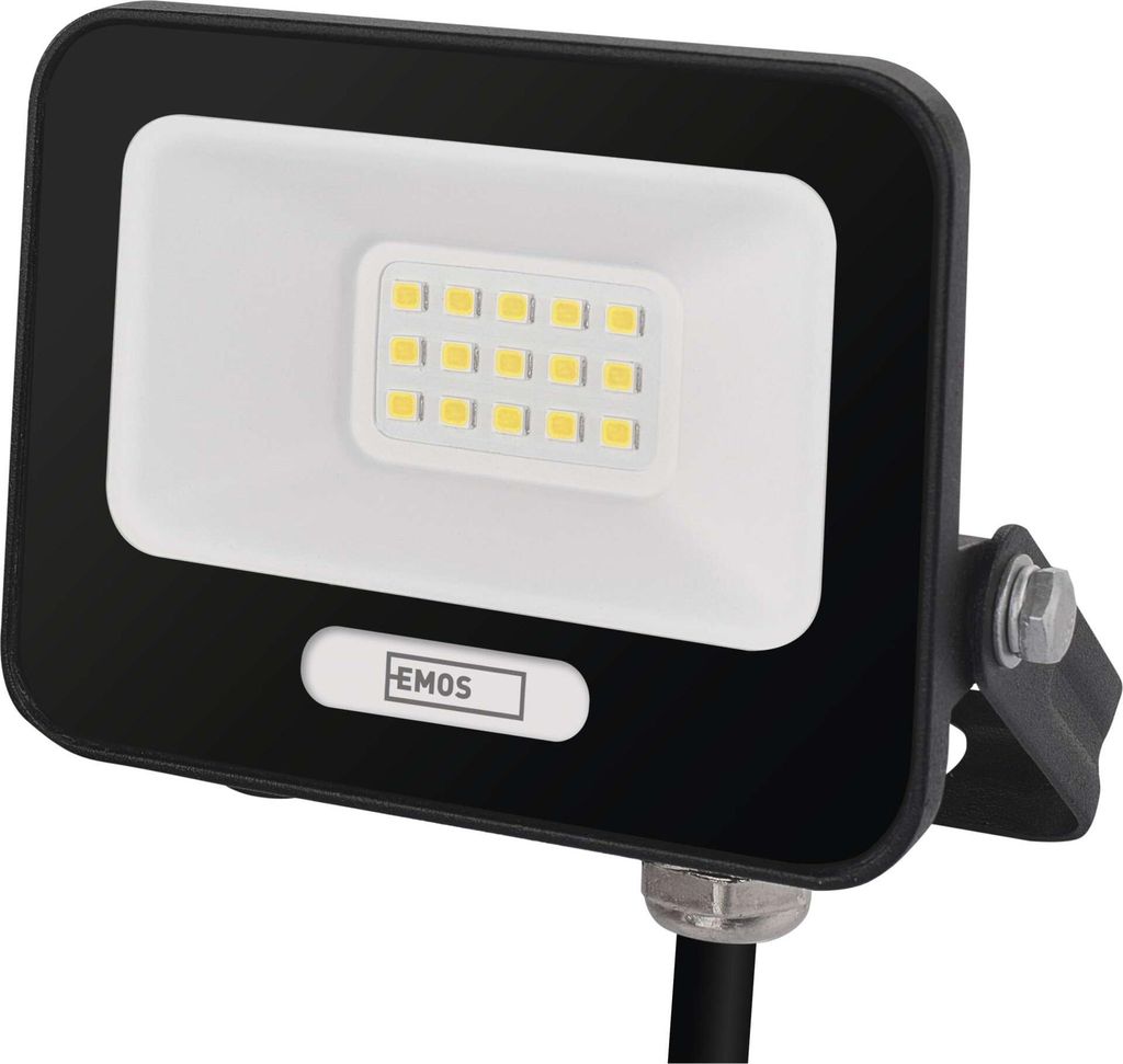 LED reflektor GLARO 10W, černý, IP65, 1000 lm, neutrální bílá
