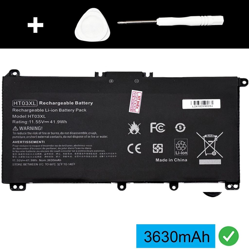 Notebook AKKU Batterie 3630mAh 11.55V Battery kompatibel für HP 14-cm0610ng, 14-cm0304ng, 17-by0300ng, 17-BY2333NG