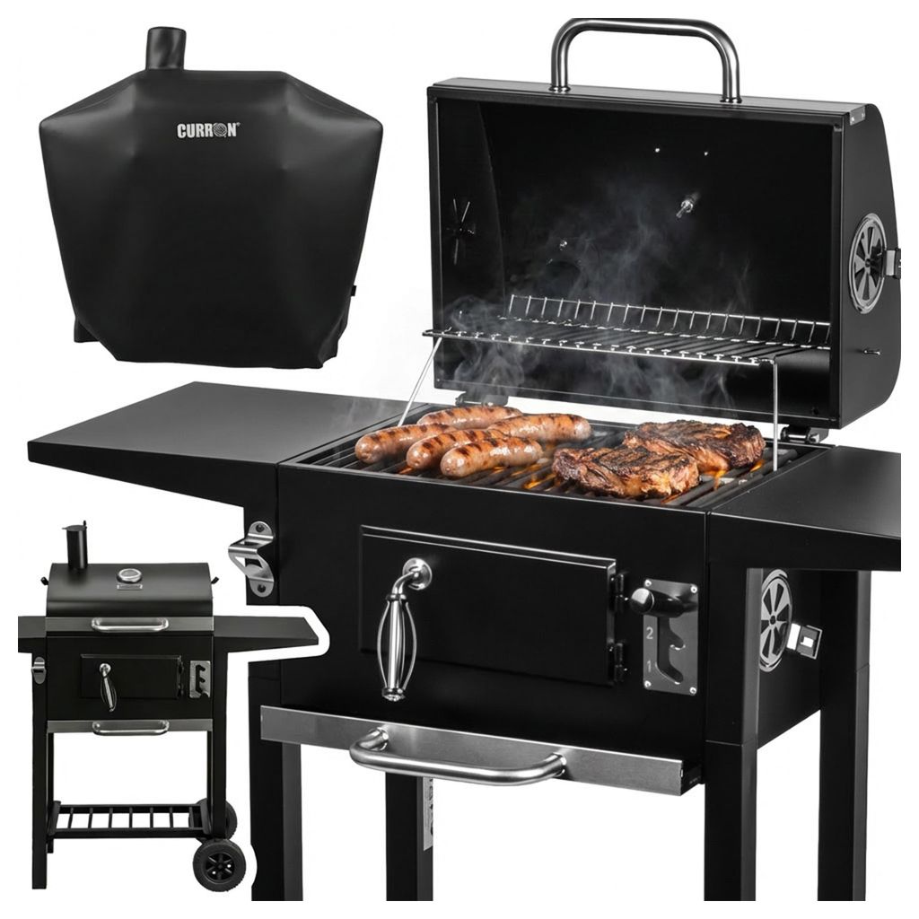 Grand barbecue au charbon de bois sur chariot Premium XXL Image du produit 