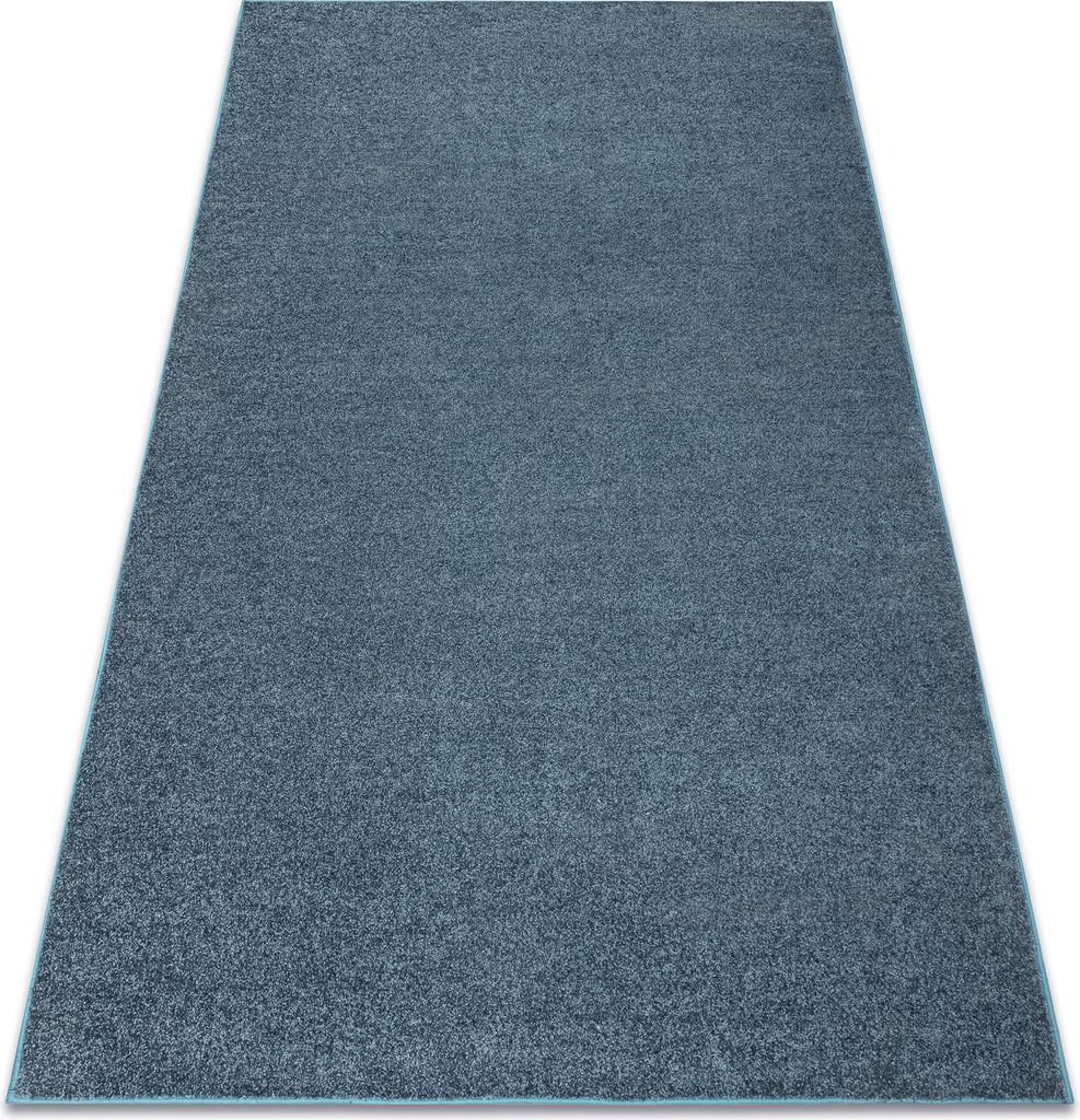 Teppich Teppichboden INDUS dunkelblau 75 eben, Melange Blau 150x350 cm