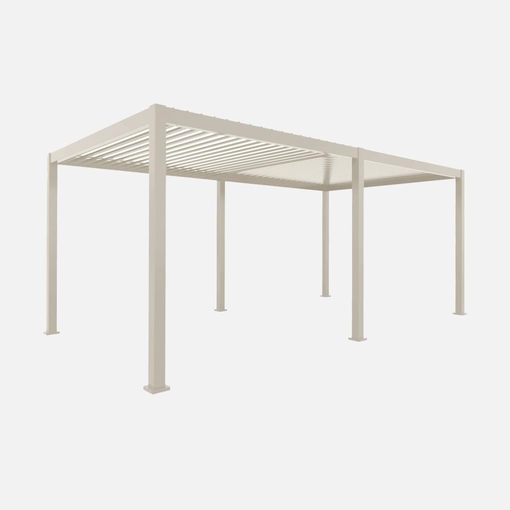 sweeek - Bioklimatische Pergola mit Lamellendach Triomphe 3x6m - Beige