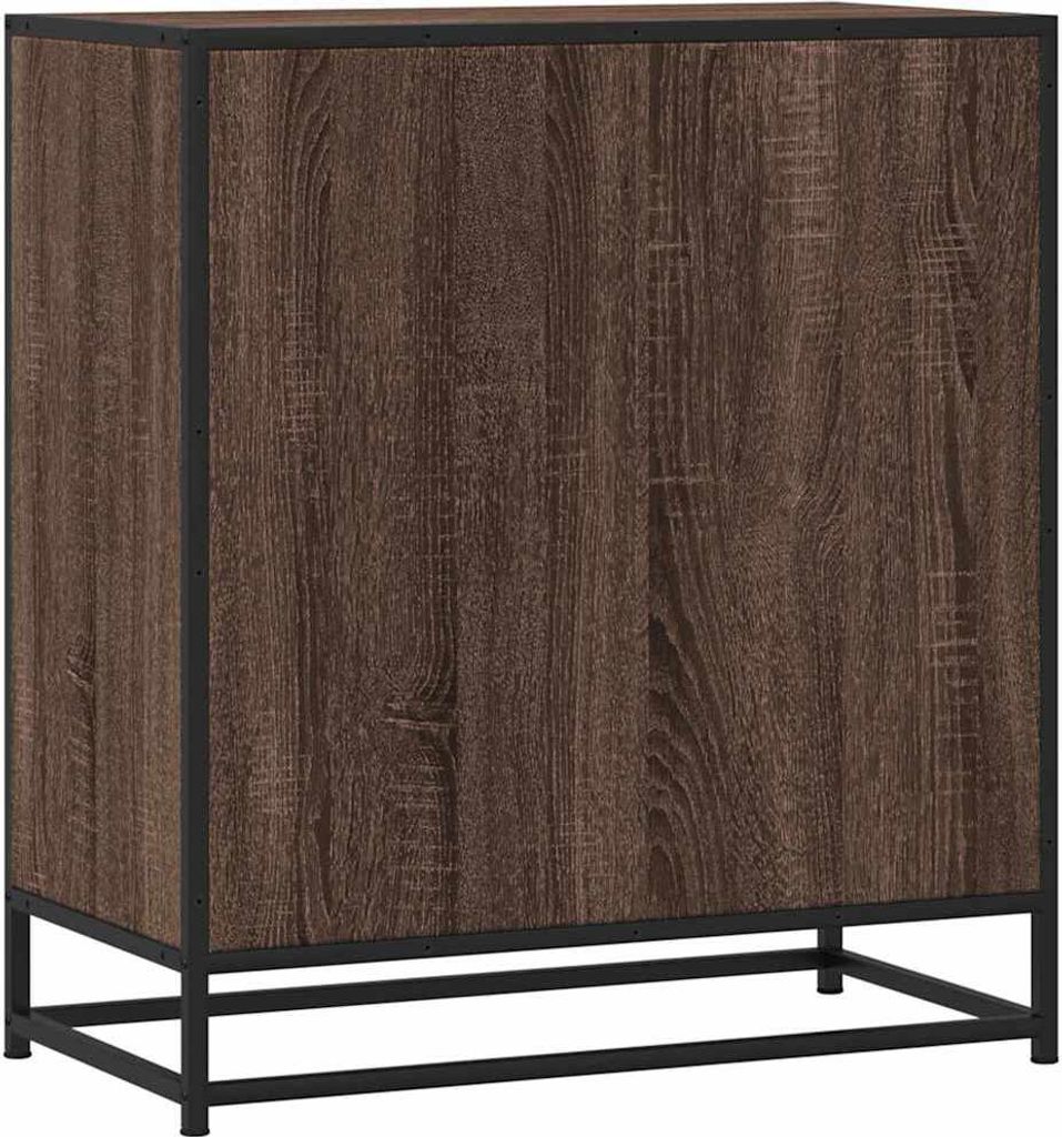 Sideboard Braun Eichen-Optik 68x35x76 cm Holzwerkstoff & Metall