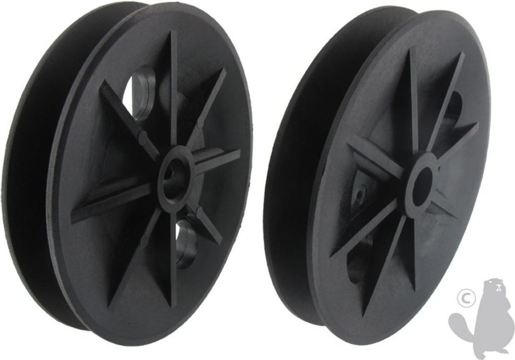 Riemenscheibe für Hayter-Getriebegehäuse, MTD, ø 100 mm. Ersetzt Original 411019, 756-1055.