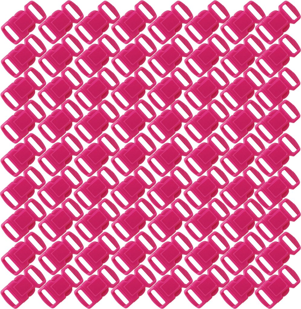 75x Steckschnalle Gurtschnalle Verschluss Klickverschluss Paracord Rucksack pink