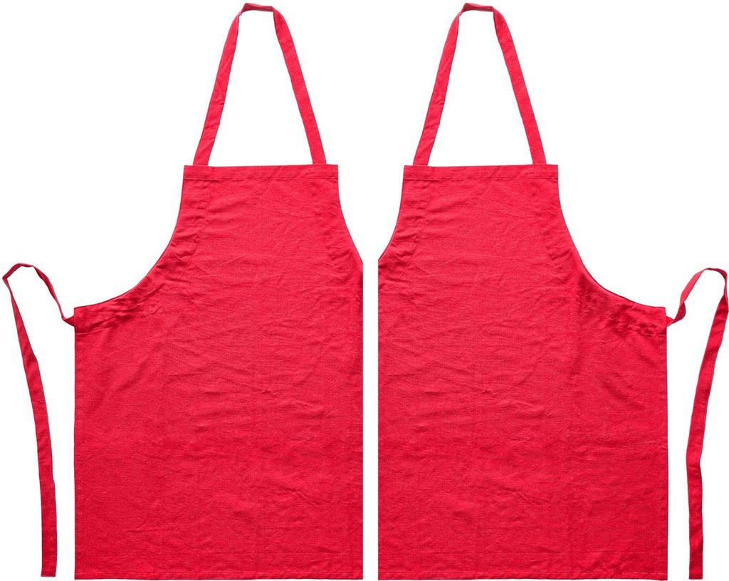 Nicola Spring Küchenschürzen aus Baumwolle – Einheitsgröße – Rot – 2er-Pack