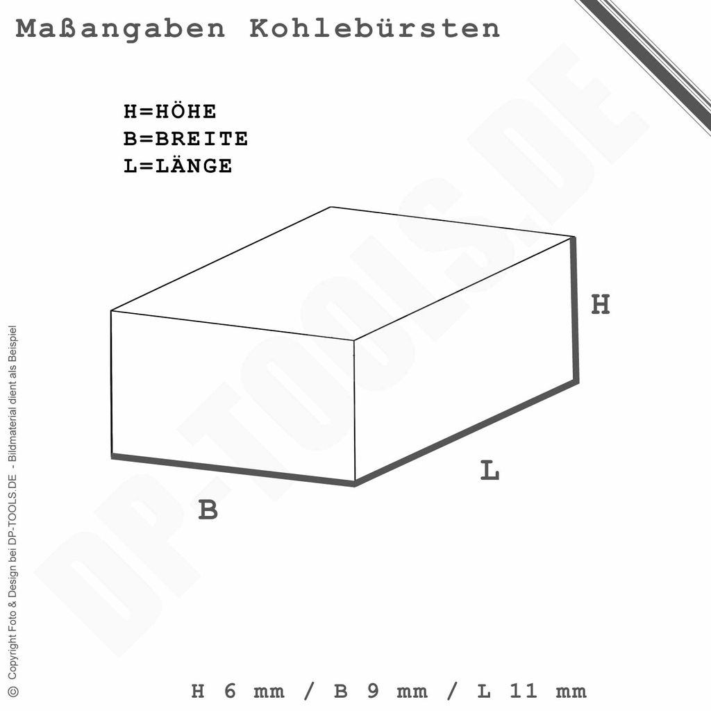 CB-419 Kohlebürsten Kohlen für Makita Heckenschere HT-48 6x9mm 