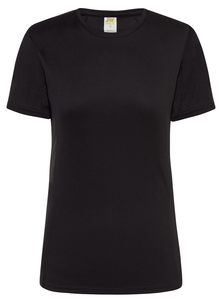 JHK - T-Shirt für Damen, Sport LT5369 (M) (Schwarz)