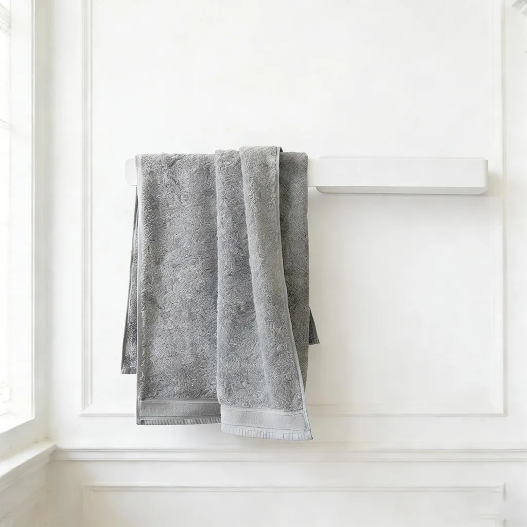 Porte-serviettes blanc 37 cm à visser pour salle de bain moderne