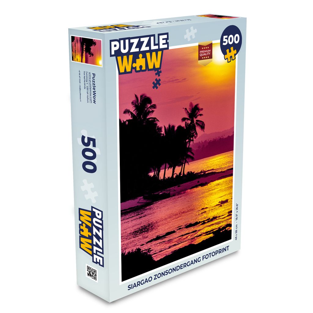 MuchoWow Puzzle 500 Teile Siargao Sonnenuntergang Fotoabzug - Denken - Spiel - Toy