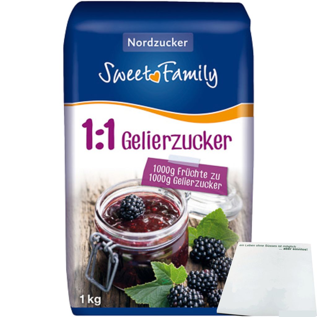 Sweet Family Gelierzucker 1:1 (1kg Packung) + usy Block