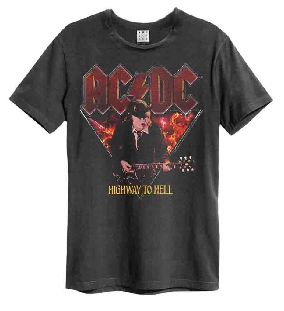 Amplified Shirt AC DC Highway To Hell charcoal S