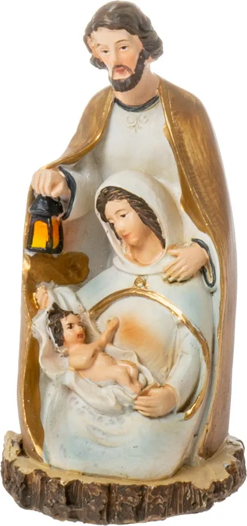 Sujet de Crèche Sainte Famille 12,5 cm - Décoration de Noël Traditionnelle