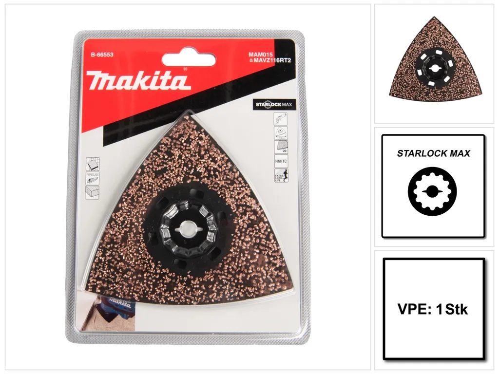 Piastra Carburo Makita B-66553 116mm per Starlock Max - MAM015HM