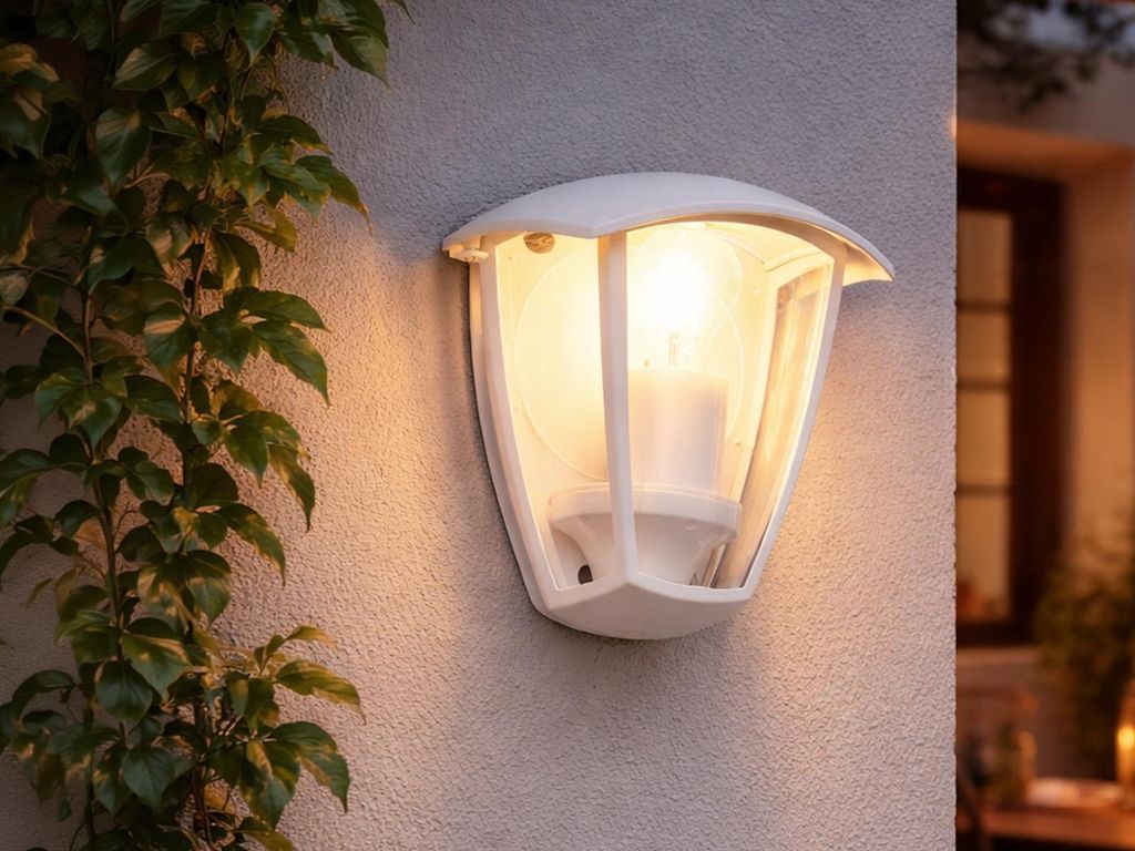 LED Außenwandleuchte Outdoor Fassadenbeleuchtung Terrassenlampen Weiß, Höhe 20cm