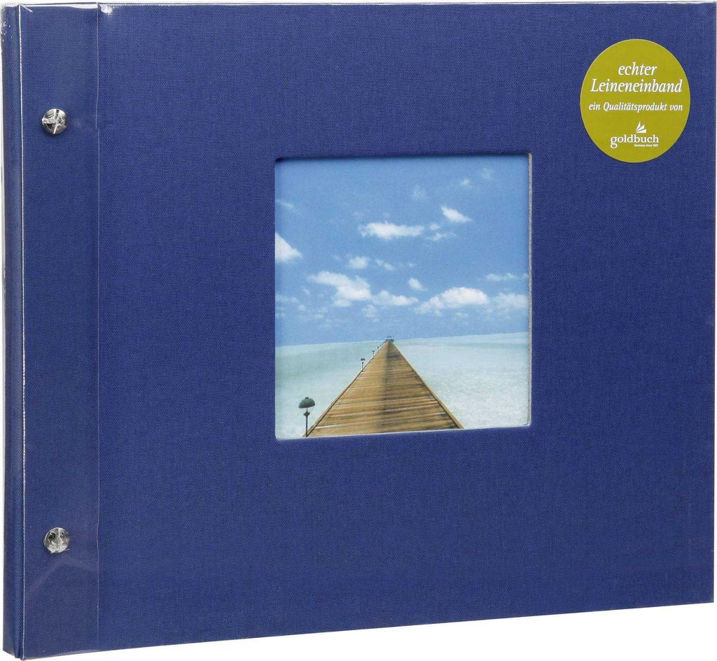 Goldbuch Bella Vista blau 30x25 Schraubalbum 40 schwarze Seiten