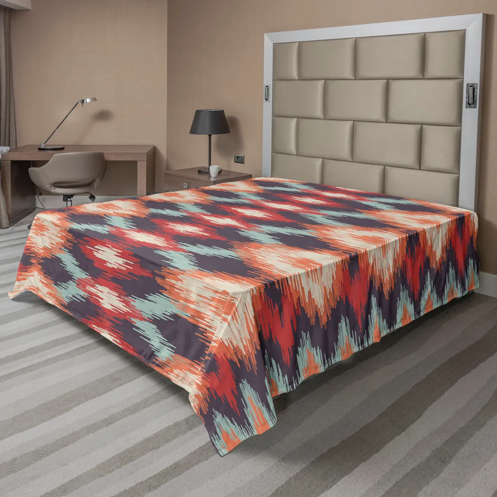 Lenzuolo Abakuhaus Ikat Artigianale 275x260 - Arredo Letto Etnico