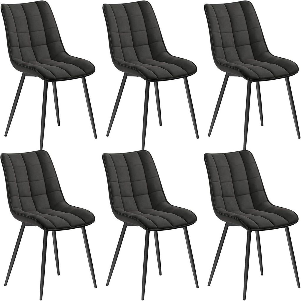 WOLTU 6 x Esszimmerstühle, mit Sitzfläche aus Stoffbezug, Produktbild 