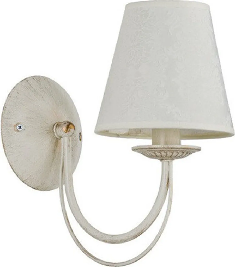 Applique murale design métal blanc IRMA 28cm IP20 - Luminaire Alfa E14