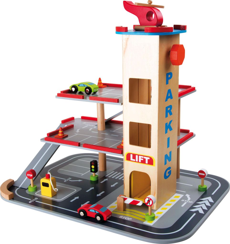 Small Foot Parkhaus Rasante Abfahrt 4777 Mehrfarbig Spiel-Parkhaus