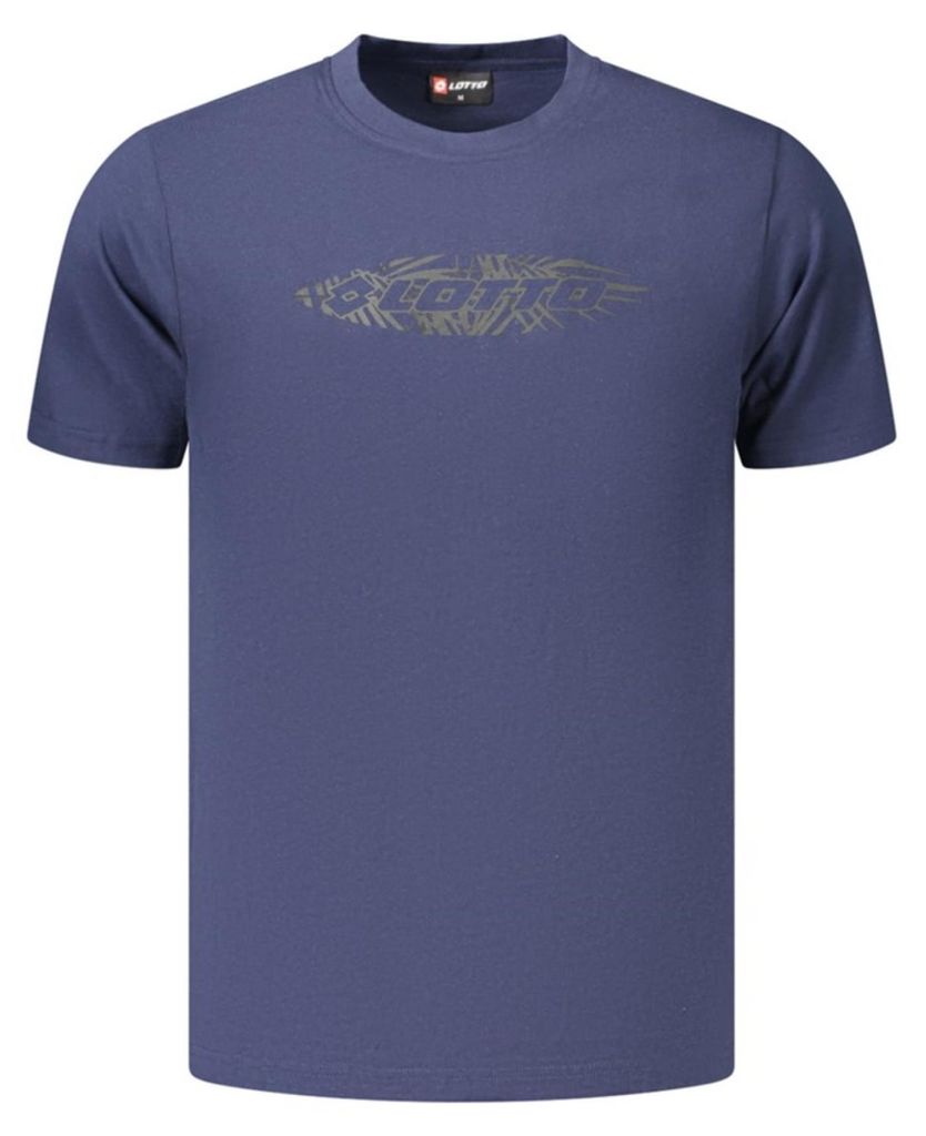Blaues Herren Kurzarm T-Shirt mit Druck und Rundhalsausschnitt