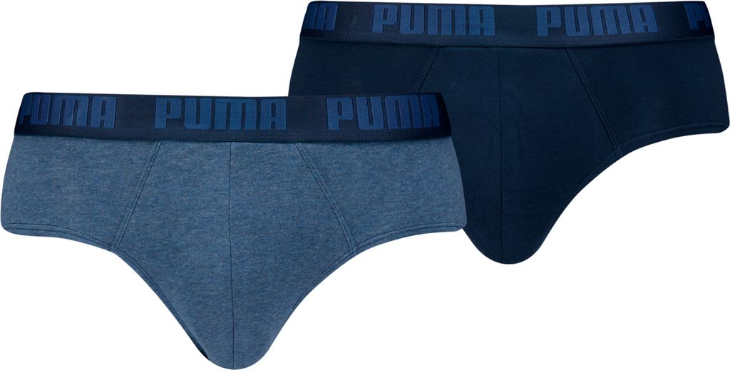 Puma Everyday Brief Men Herren Unterhose Pant Unterwäsche 2er Pack , Farbe:007 - Denim, Bekleidungsgröße:L