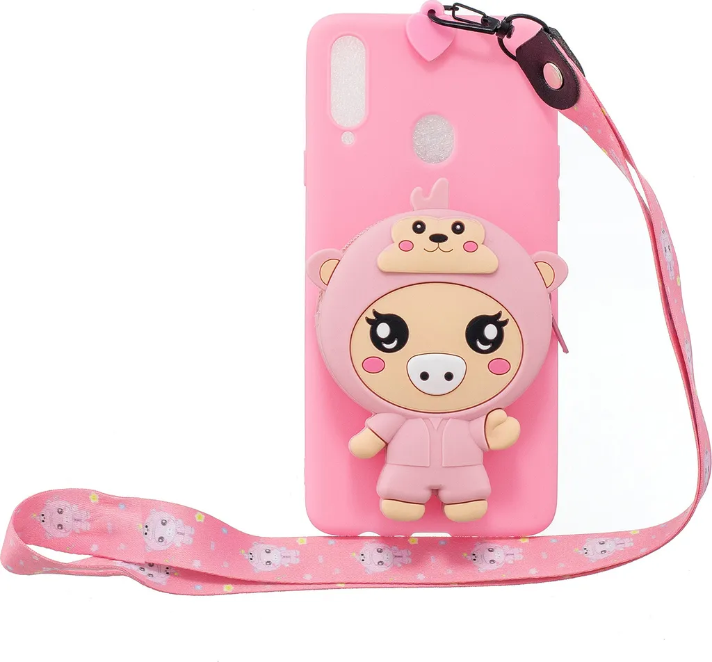 Offerta Cover Samsung A10S A20S Protezione Completa 3 Maialini Rosa