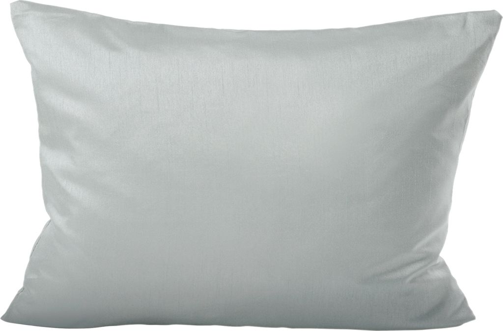 Kissenhülle Wildseide Optik uni 40x80 cm silber