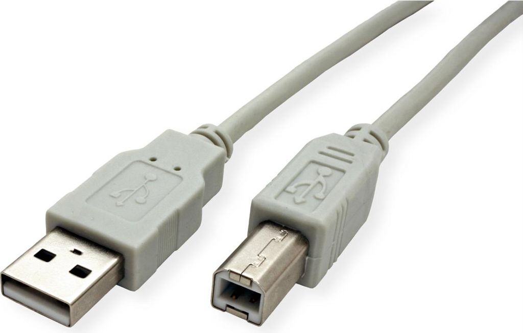 STANDARD USB 2.0 Kabel, Typ A-B, beige, 4,5 m